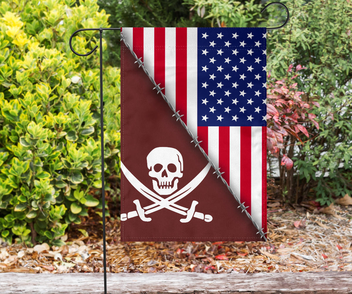 Mississippi State Pirate Flag American And Jolly Roger Flag Garden Decor