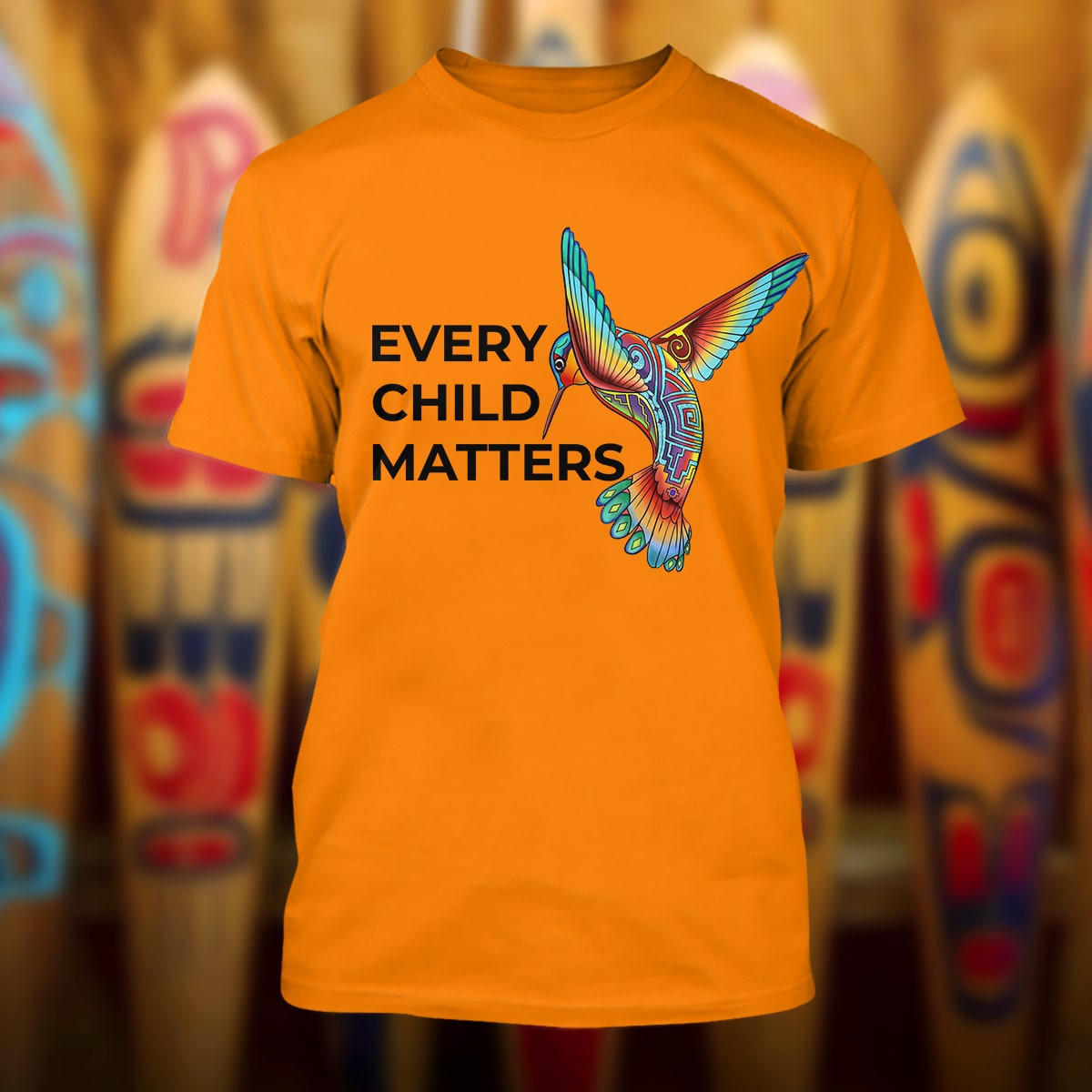 Hummingbird Every Child Matters Shirt Native Orange Day Shirt Clothing For Men Women-1