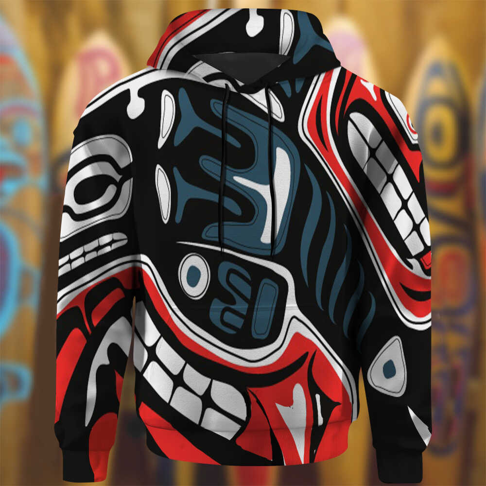 Northwest Coast Hoodie Native American Hoodies For Men Stylish Gifts For Him-1