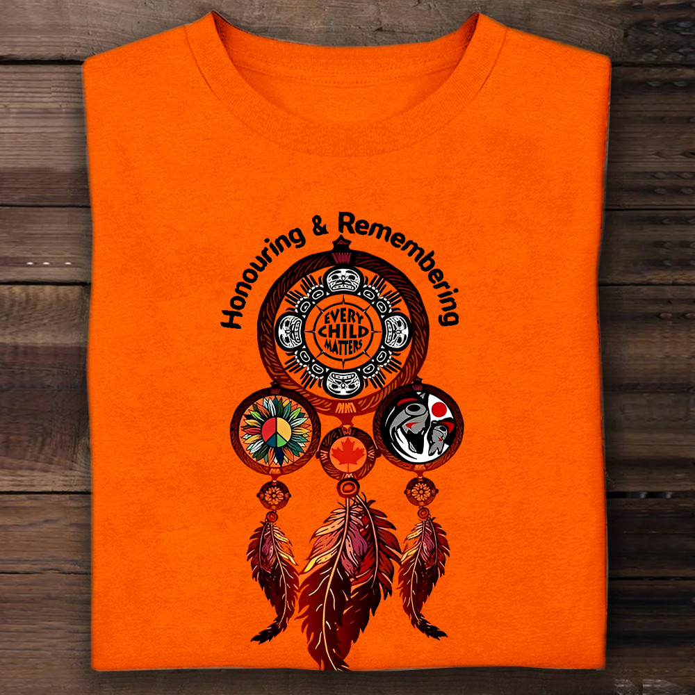 Orange Shirt Day 2023 T-Shirt Honouring And Remembering Every Child Matters Canada Apparel-1