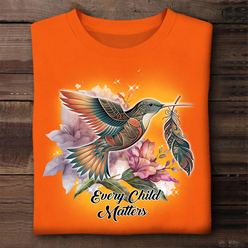 Hummingbird Every Child Matters Shirt Flower Every Child Matters T-Shirt Gifts For Ladies-1