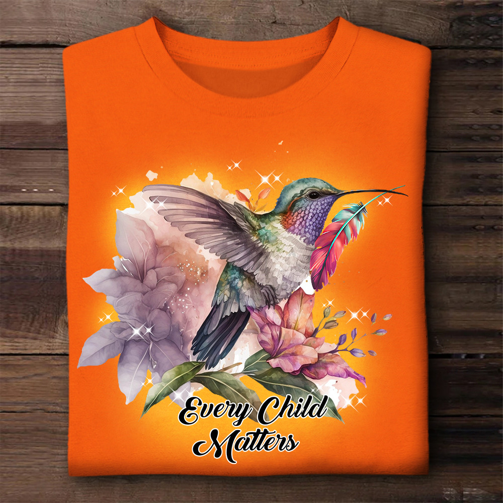 Hummingbird Every Child Matters Shirt Flower Hummingbird Lover Every Child Matters Gifts-1