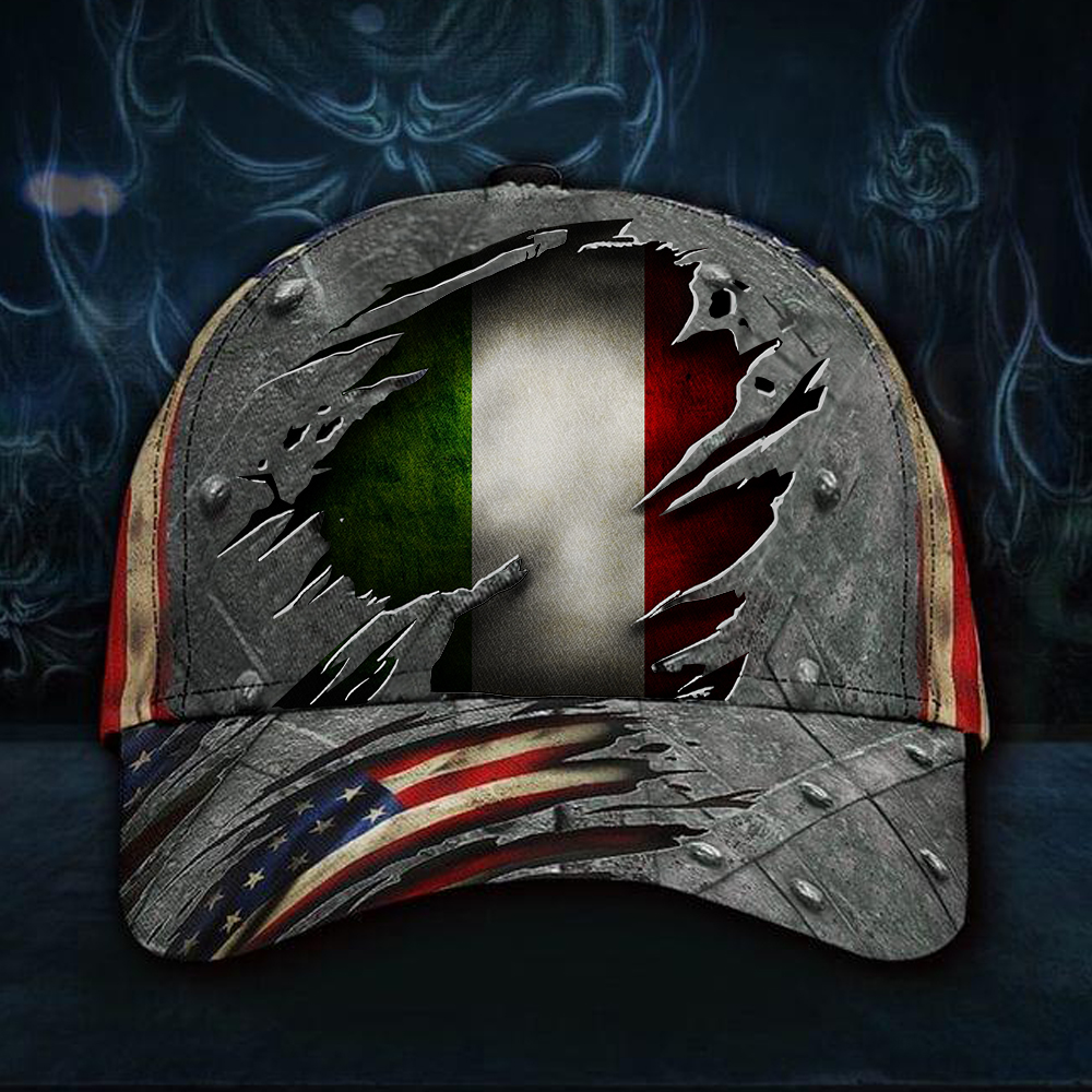 Italy Flag 3D Hat Italian American Flag Cap Old Vintage Design For Men Roommate Gift Ideas-1